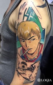 tatuaje-brazo-anime-logia-barcelona-lello-sannino 